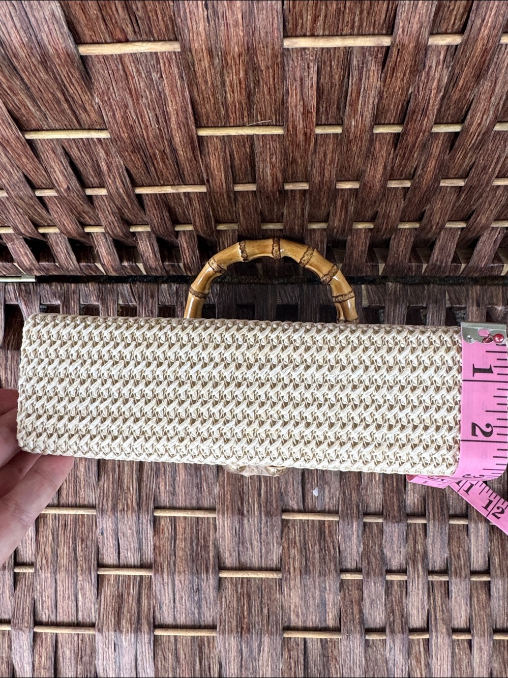 Tommy Bahama Natural Woven Straw/Raffia Handbag - Picture 10 of 12